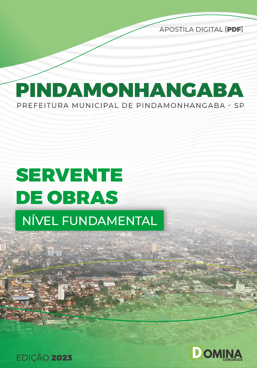 Apostila Pref Pindamonhangaba SP 2023 Servente Obras