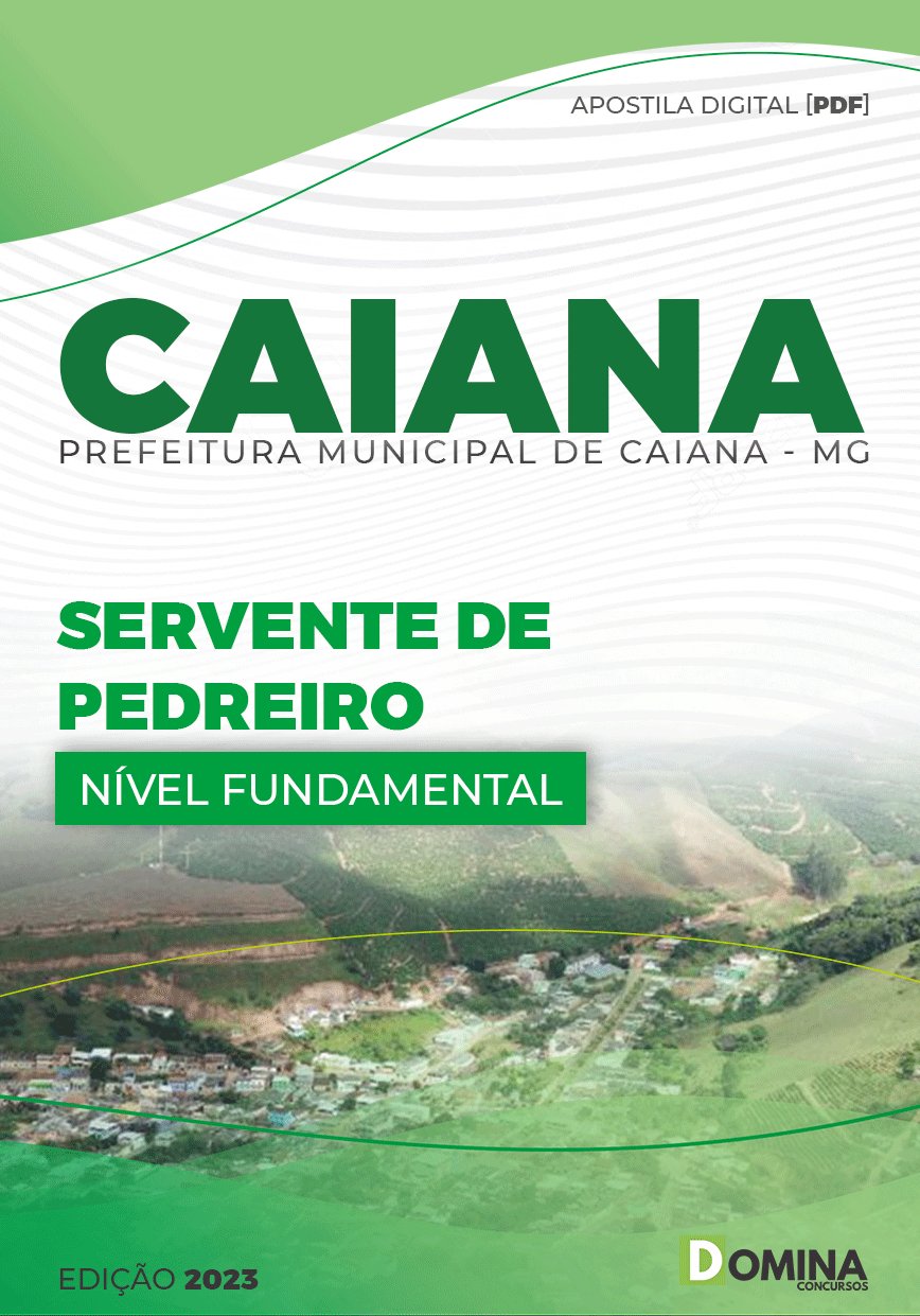 Apostila Concurso Pref Caiana MG 2023 Servente Pedreiro