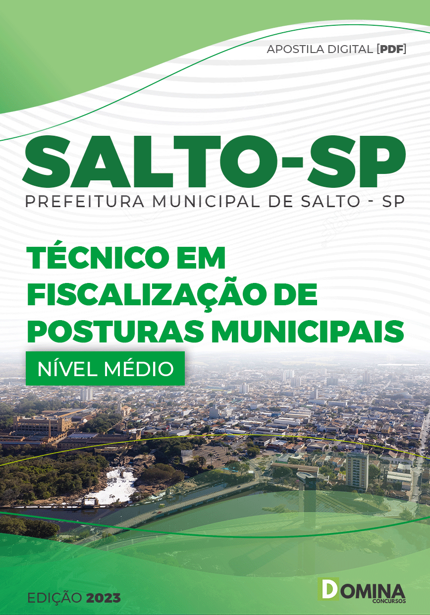 Apostila Pref Salto SP 2023 Técnico Fiscalização Posturas Municipais