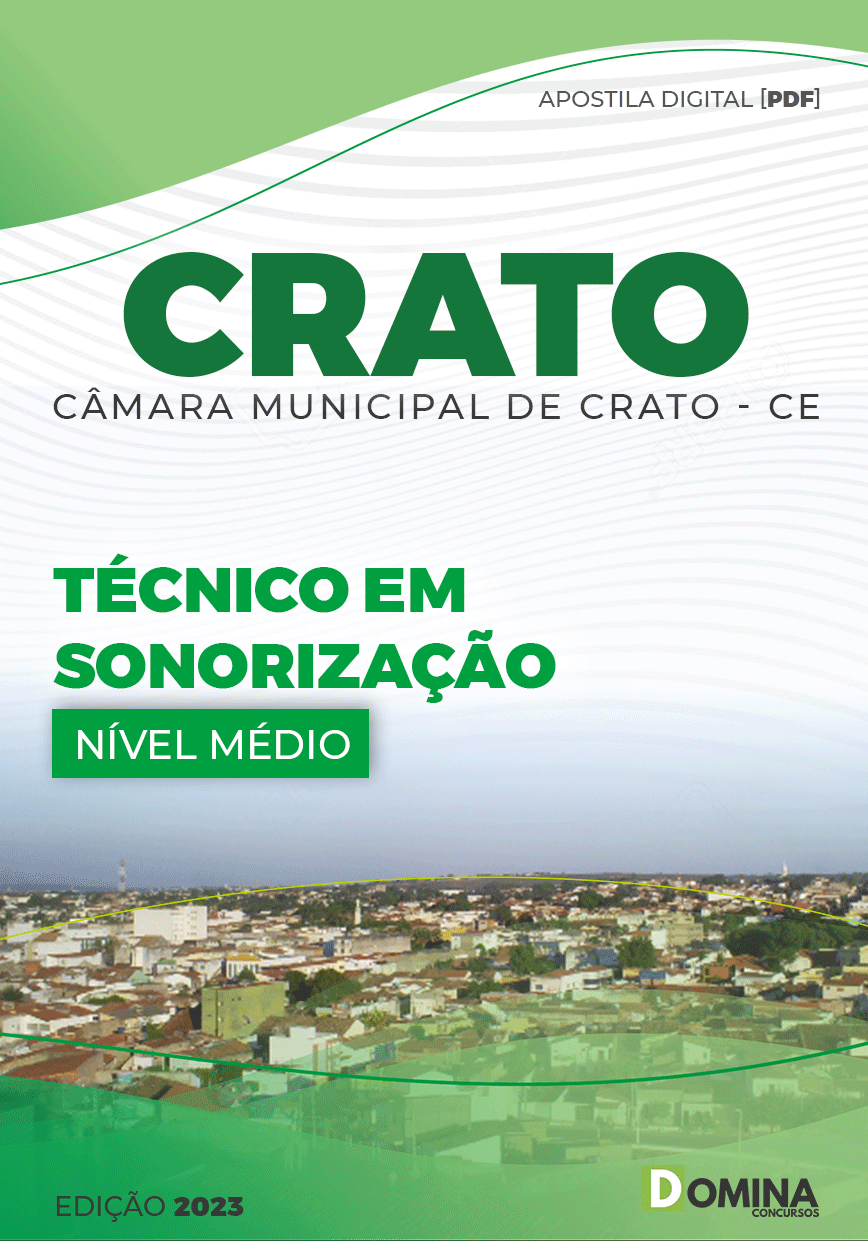 Apostila Câmara Crato CE 2023 Técnico Sonorização