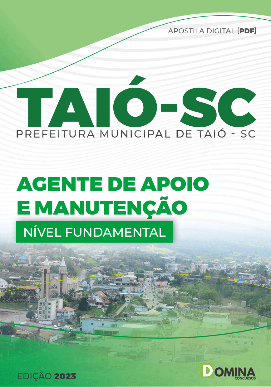 Apostila Pref Taió SC 2023 Agente Apoio Manutenção