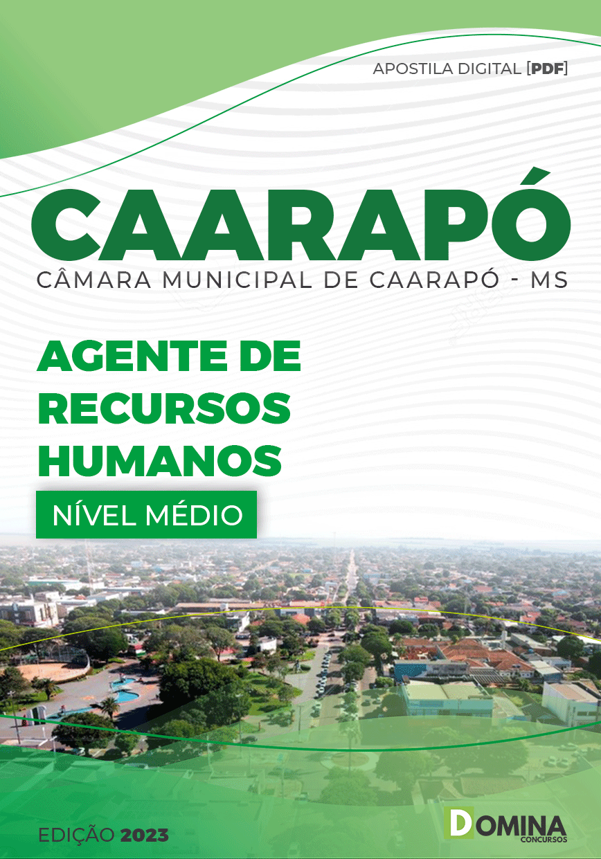 Apostila Pref Caarapó MS 2023 Agente Recurso Humano