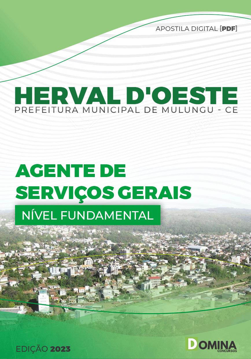 Apostila Pref Herval D’Oeste SC 2023 Agente Serviços Gerais
