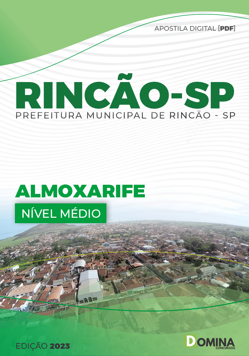 Apostila Concurso Pref Rincão SP 2023 Aumoxarife