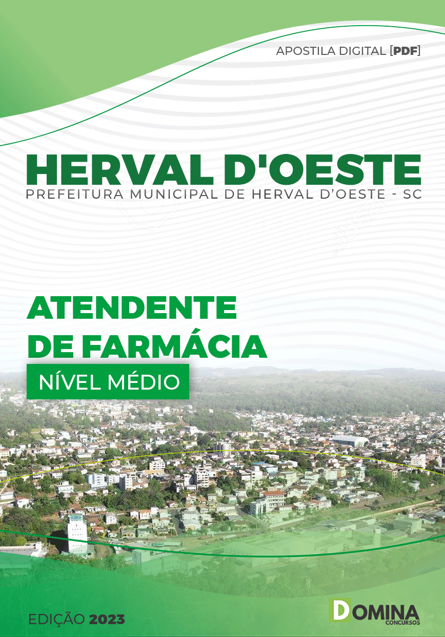 Apostila Pref Herval D’Oeste SC 2023 Atendente Farmácia