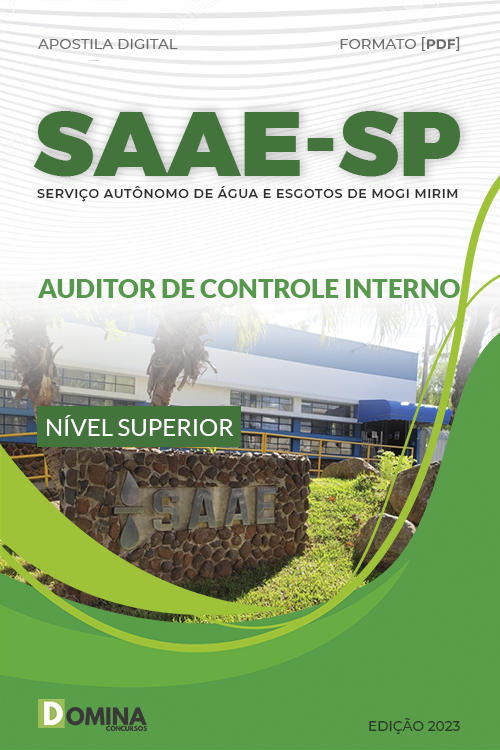 Apostila SAAE Mogi Mirim SP 2023 Auditor Controle Interno