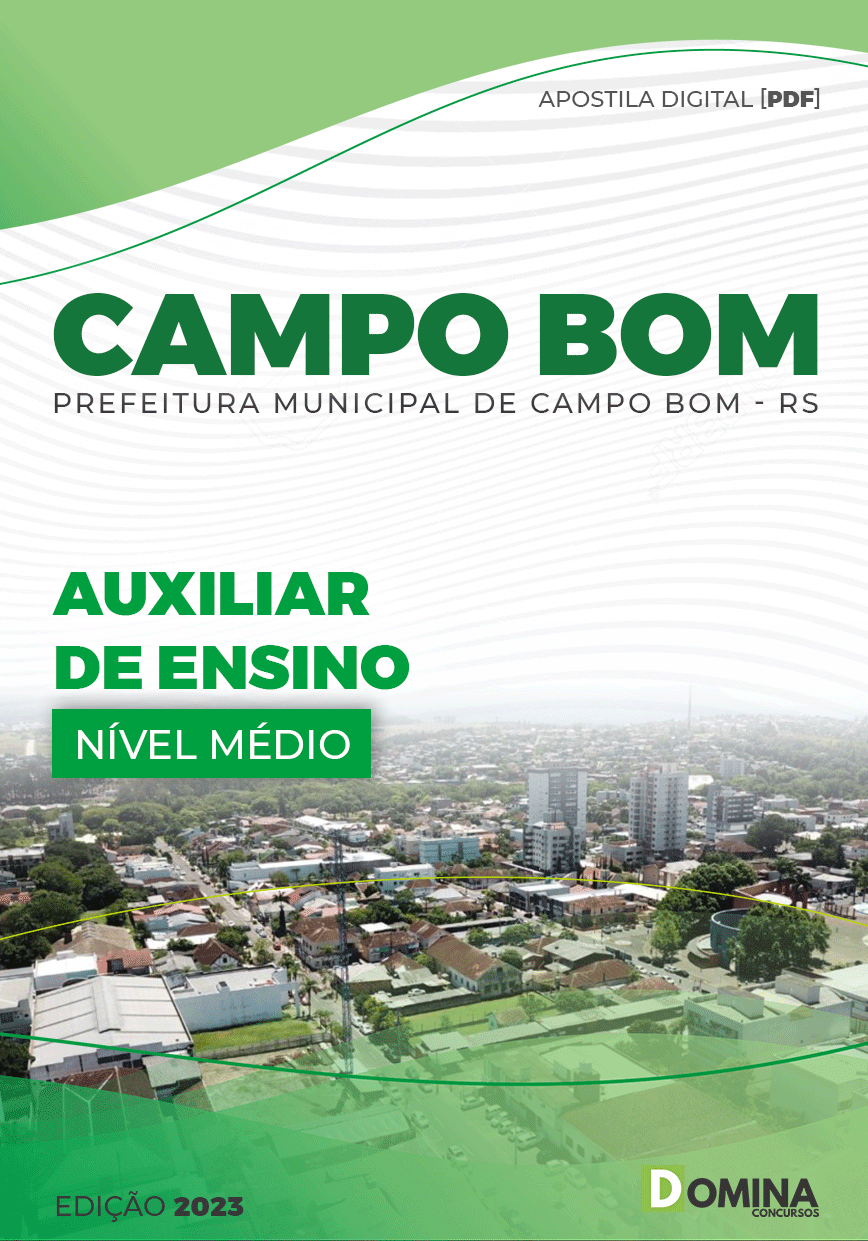 Apostila Digital Pref Campo Bom RS 2023 Auxiliar Ensino