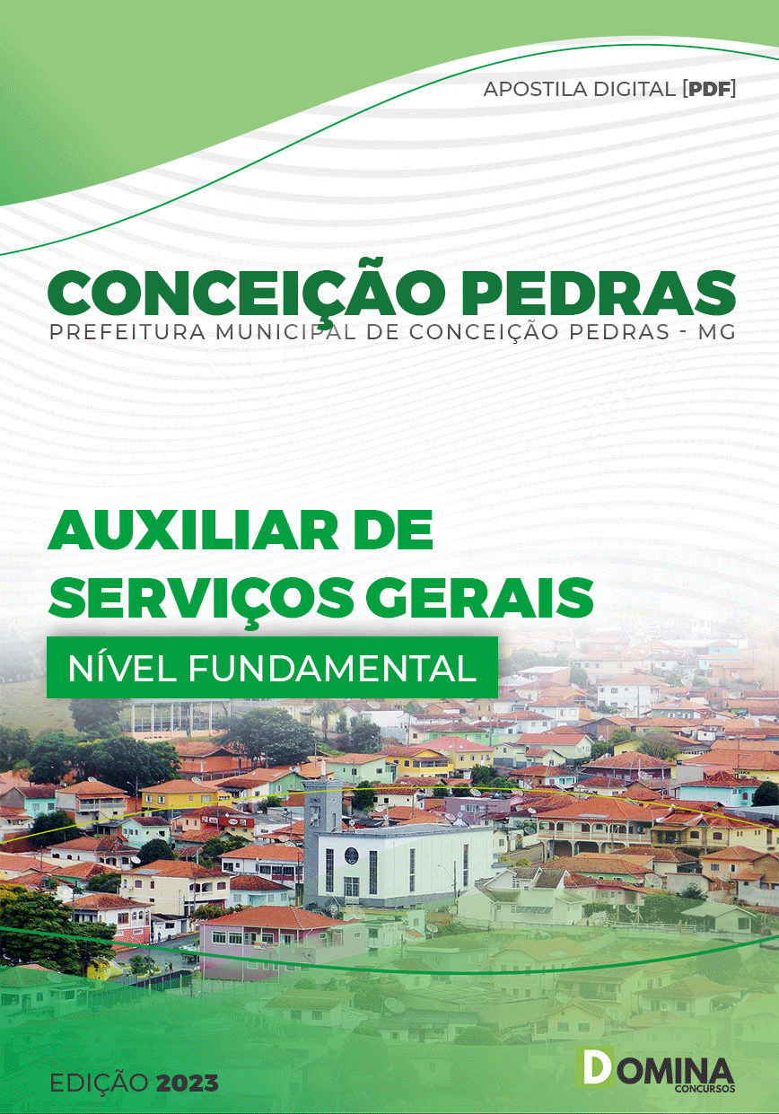 Apostila Pref Conceição Pedras MG 2023 Auxiliar Serviço Gerais