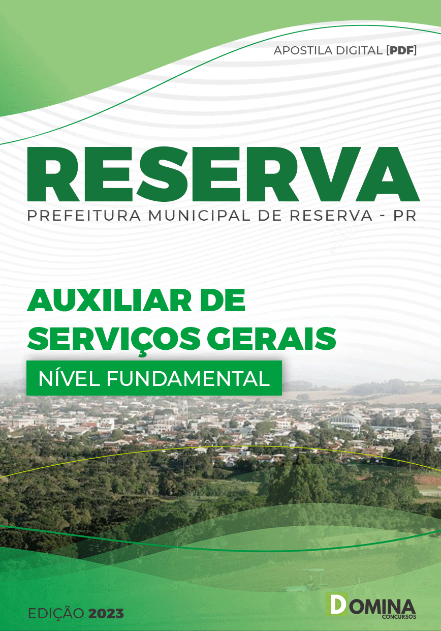 Apostila Concurso Pref Reserva PR 2023 Auxiliar Serviços Gerais