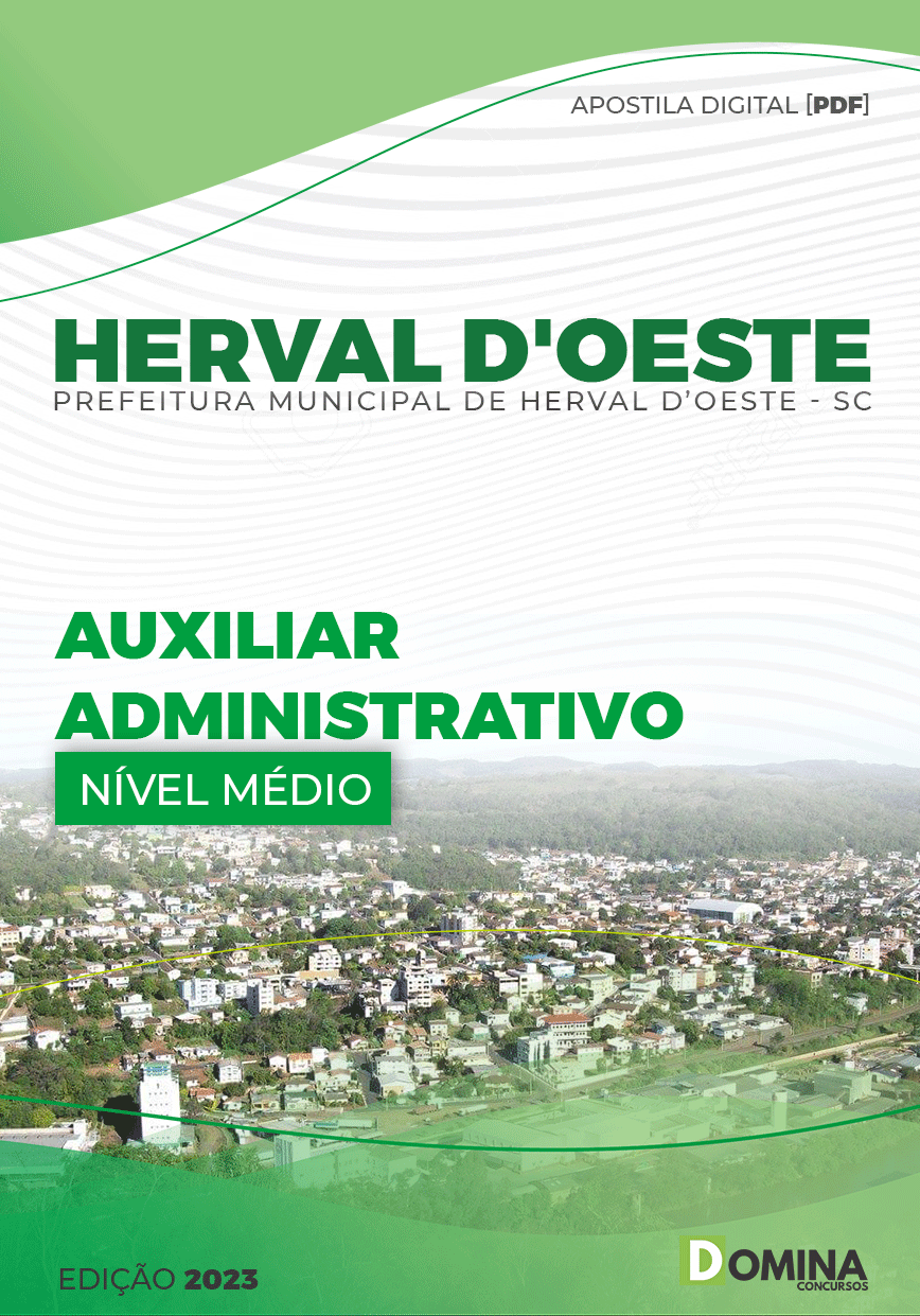Apostila Pref Herval D’Oeste SC 2023 Auxiliar Administrativo