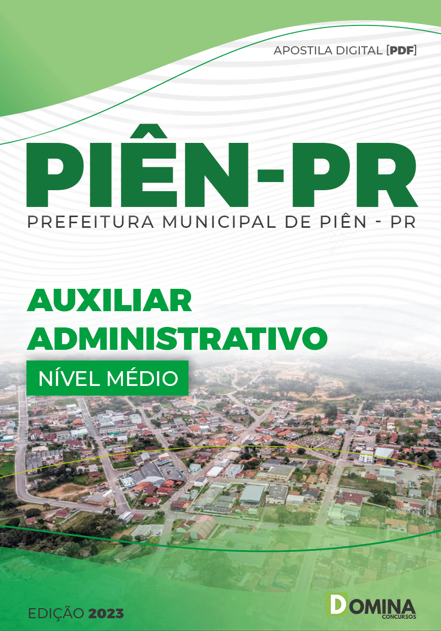 Apostila Concurso Pref PIÊN PR 2023 Auxiliar Administrativo