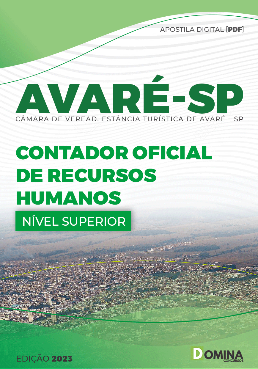 Apostila Câmara Avaré SP 2023 Oficial Recursos Humanos