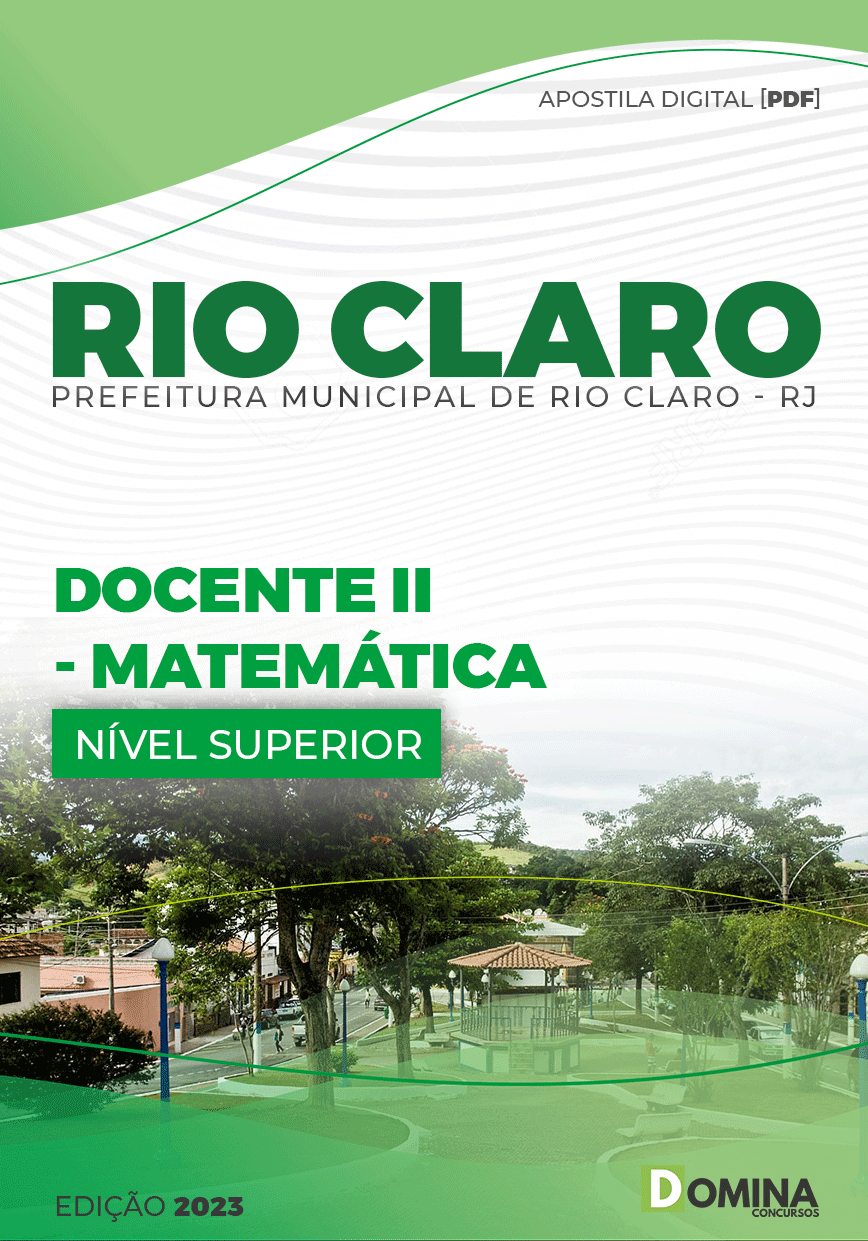 Apostila Pref Rio Claro RJ 2023 Docente II Matemática
