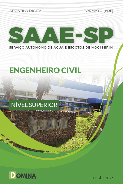 Apostila SAAE Mogi Mirim SP 2023 Engenheiro Civil