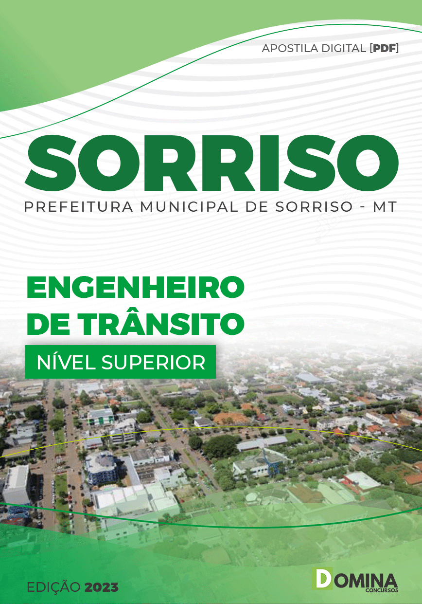 Apostila Digital Concurso Pref Sorriso MT 2023 Engenheiro Transito