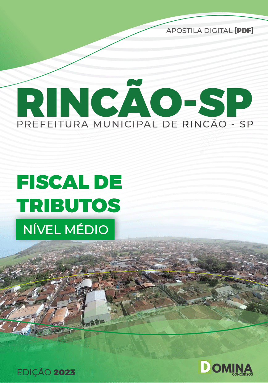 Apostila Concurso Pref Rincão SP 2023 Fiscal Tributos