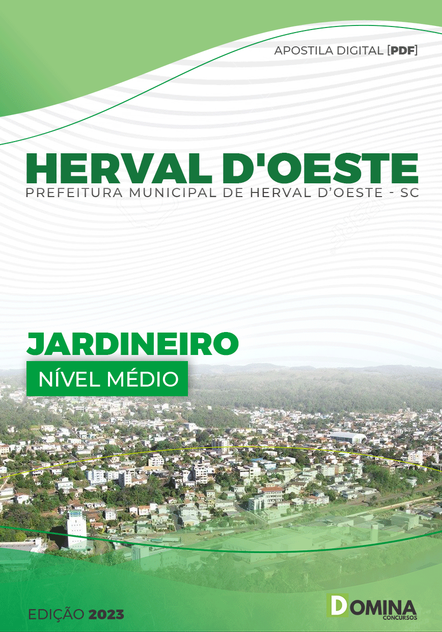 Apostila Digital Pref Herval D’Oeste SC 2023 Jardineiro