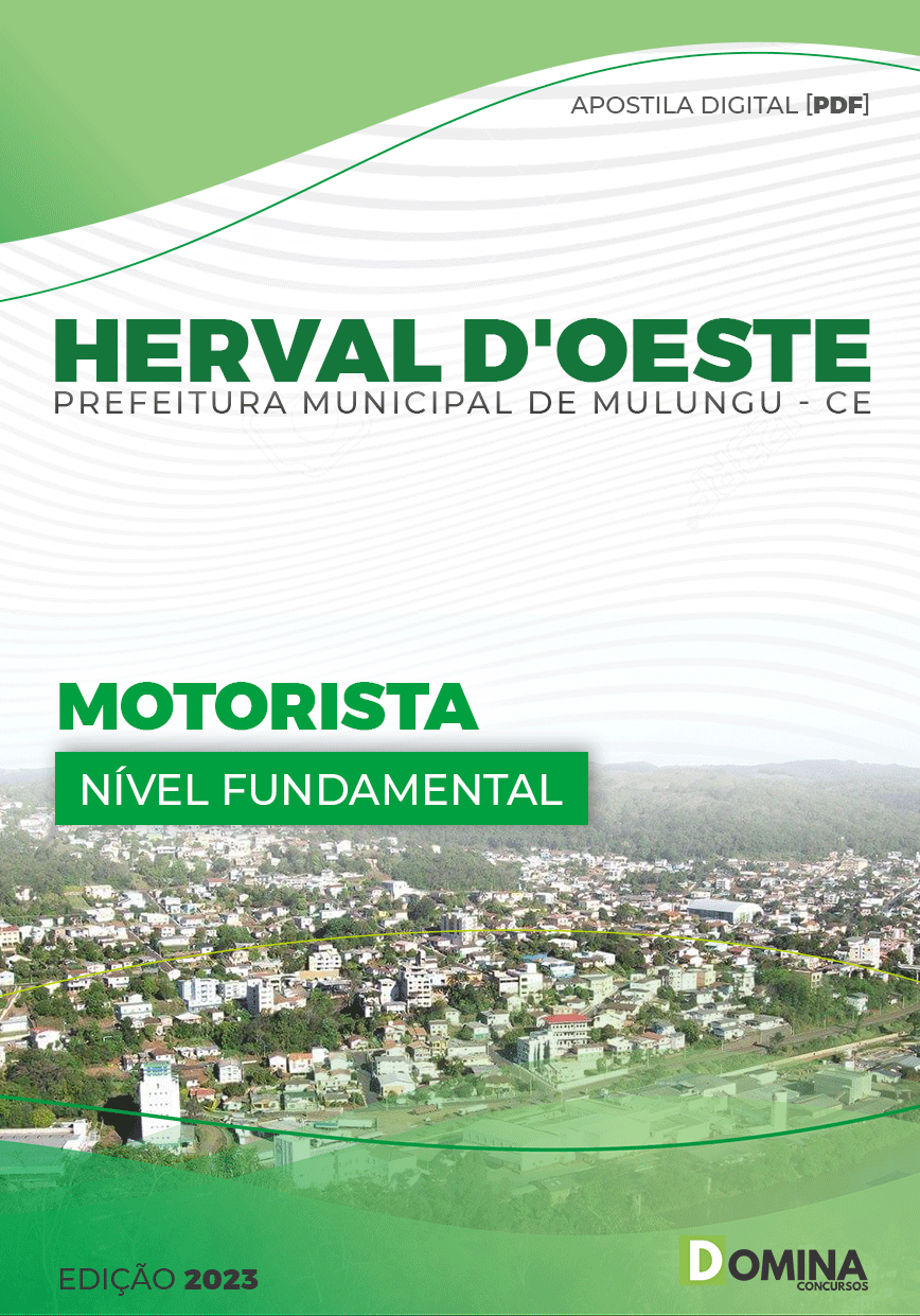 Apostila Digital Pref Herval D’Oeste SC 2023 Motorista