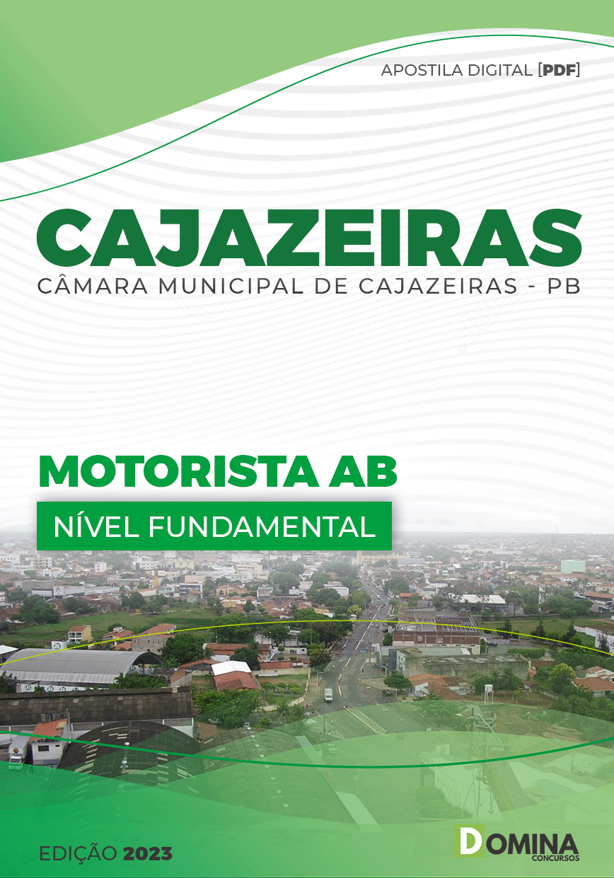 Apostila Câmara Cajazeiras PB 2023 Motorista AB