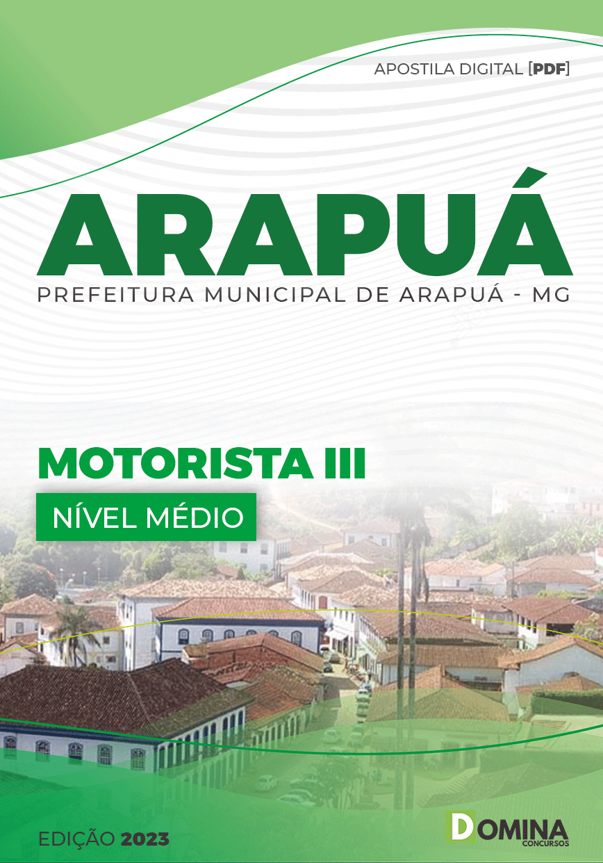 Apostila Concurso Pref Arapuá MG 2023 Motorista III