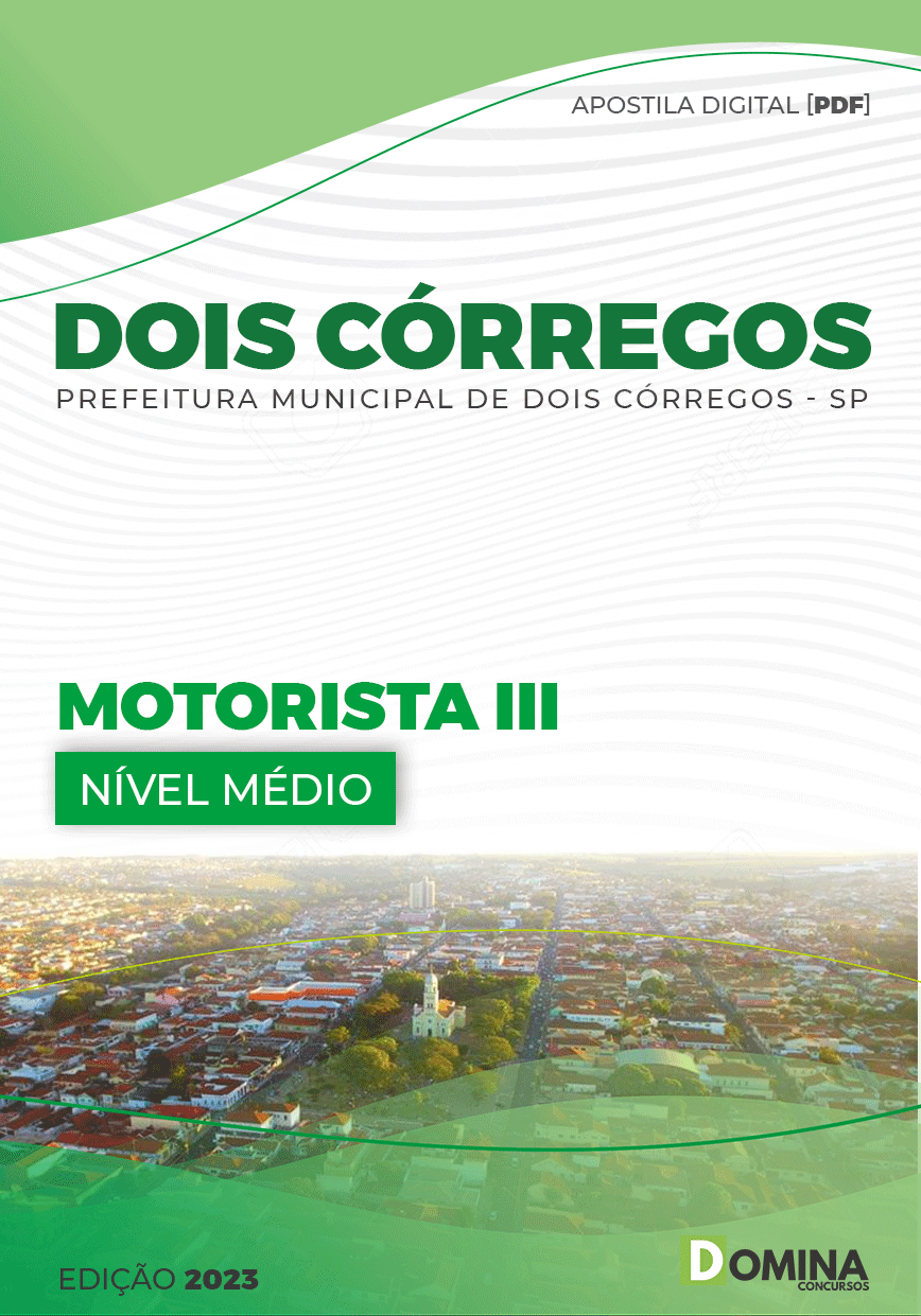 Apostila Pref Dois Córregos SP 2023 Motorista III