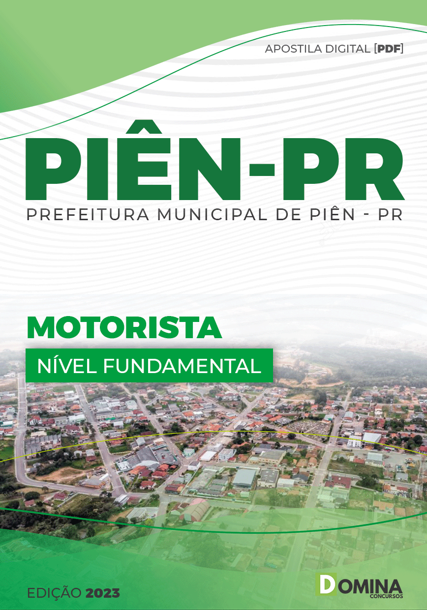 Apostila Digital Concurso Pref PIÊN PR 2023 Motorista