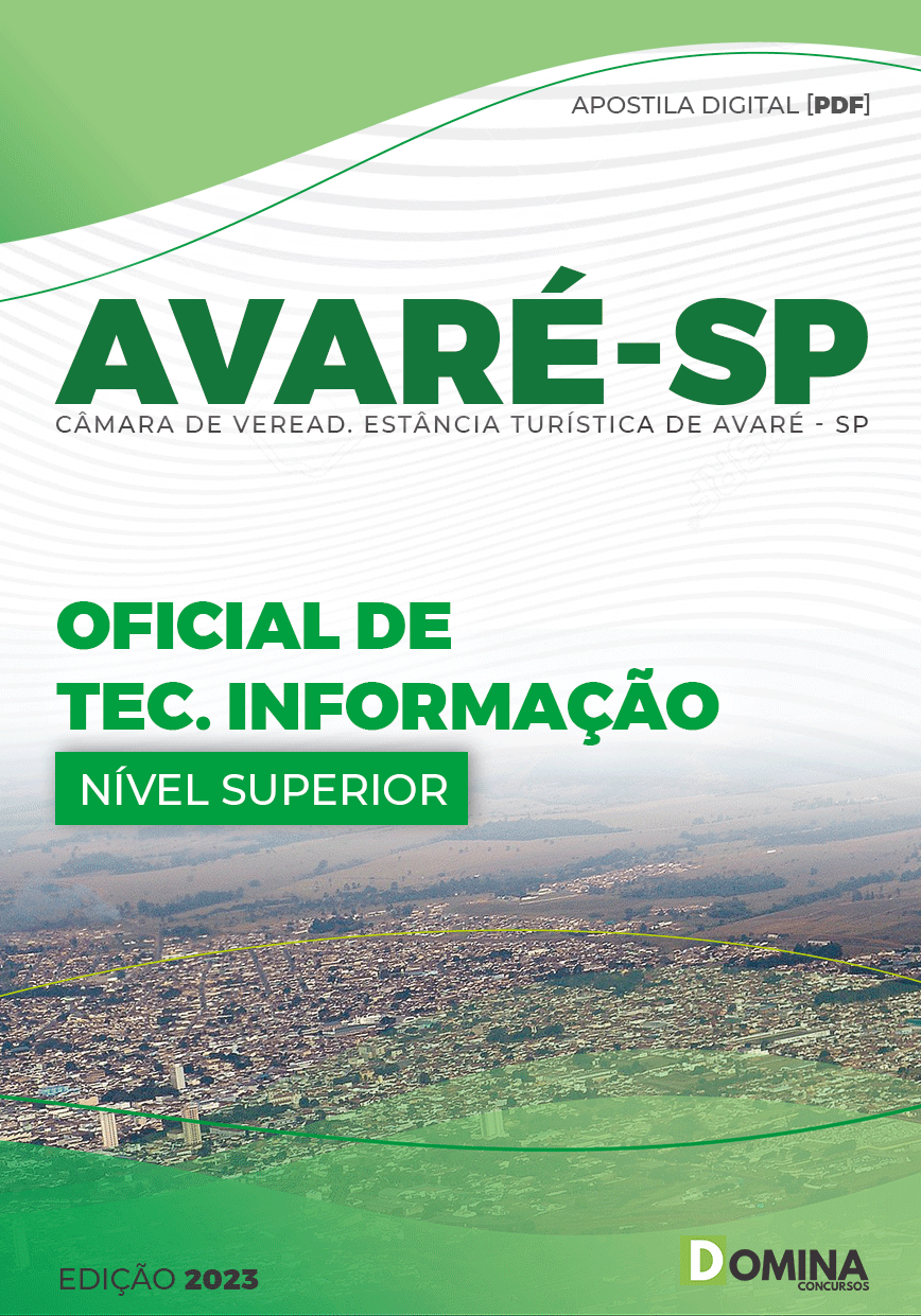 Apostila Câmara Avaré SP 2023 Oficial Técnico Informação