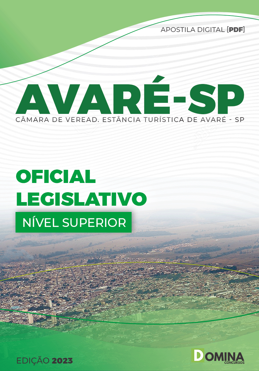 Apostila Concurso Câmara Avaré SP 2023 Oficial Legislativo