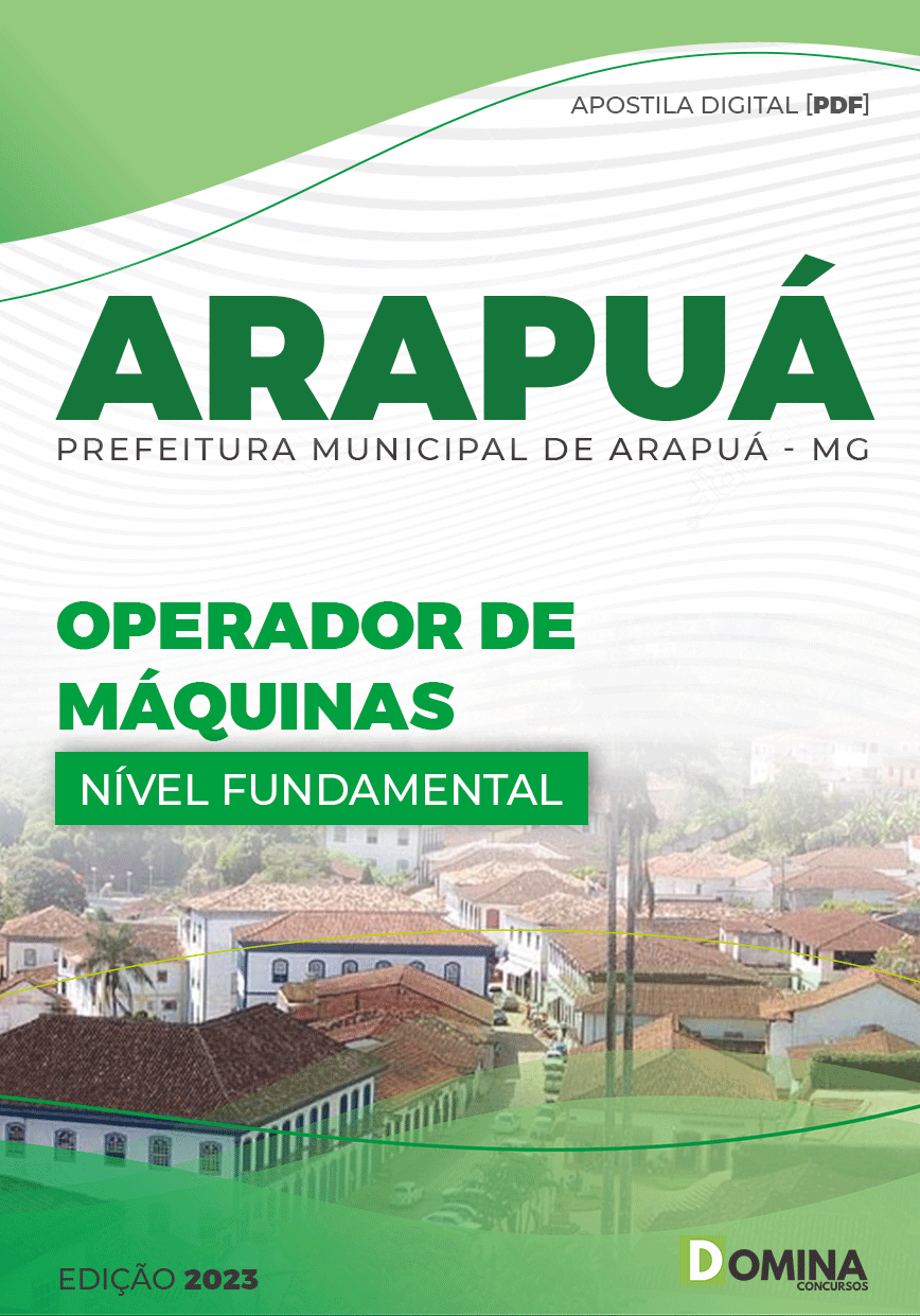 Apostila Concurso Pref Arapuá MG 2023 Operador Máquinas