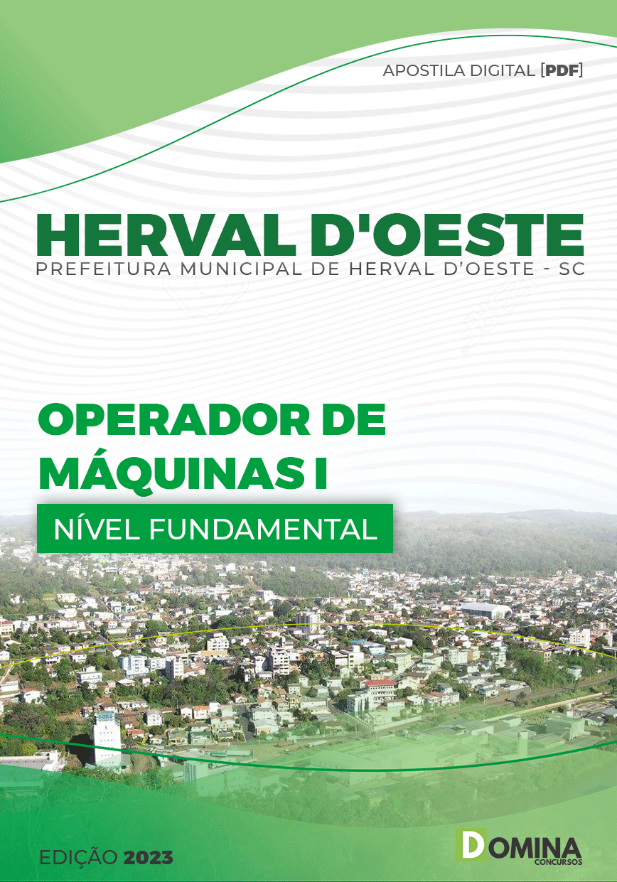 Apostila Pref Herval D’Oeste SC 2023 Operador Máquinas I