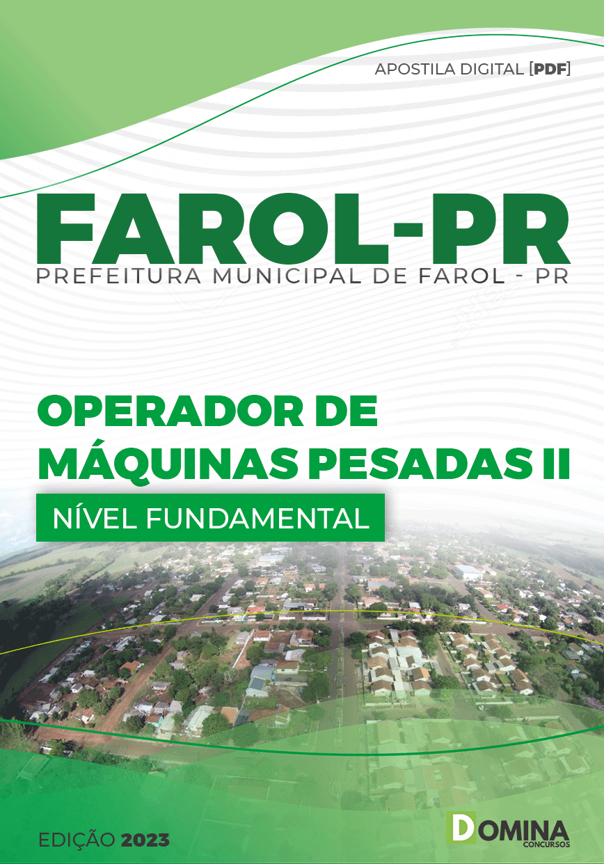 Apostila Pref Farol PR 2023 Operador Máquinas Pesadas II