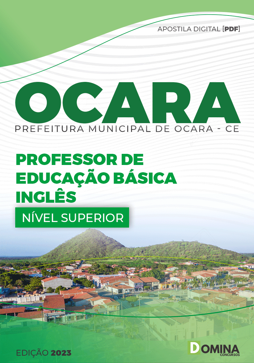 Apostila Pref Ocara CE 2023 Professor Educação Básica Inglês