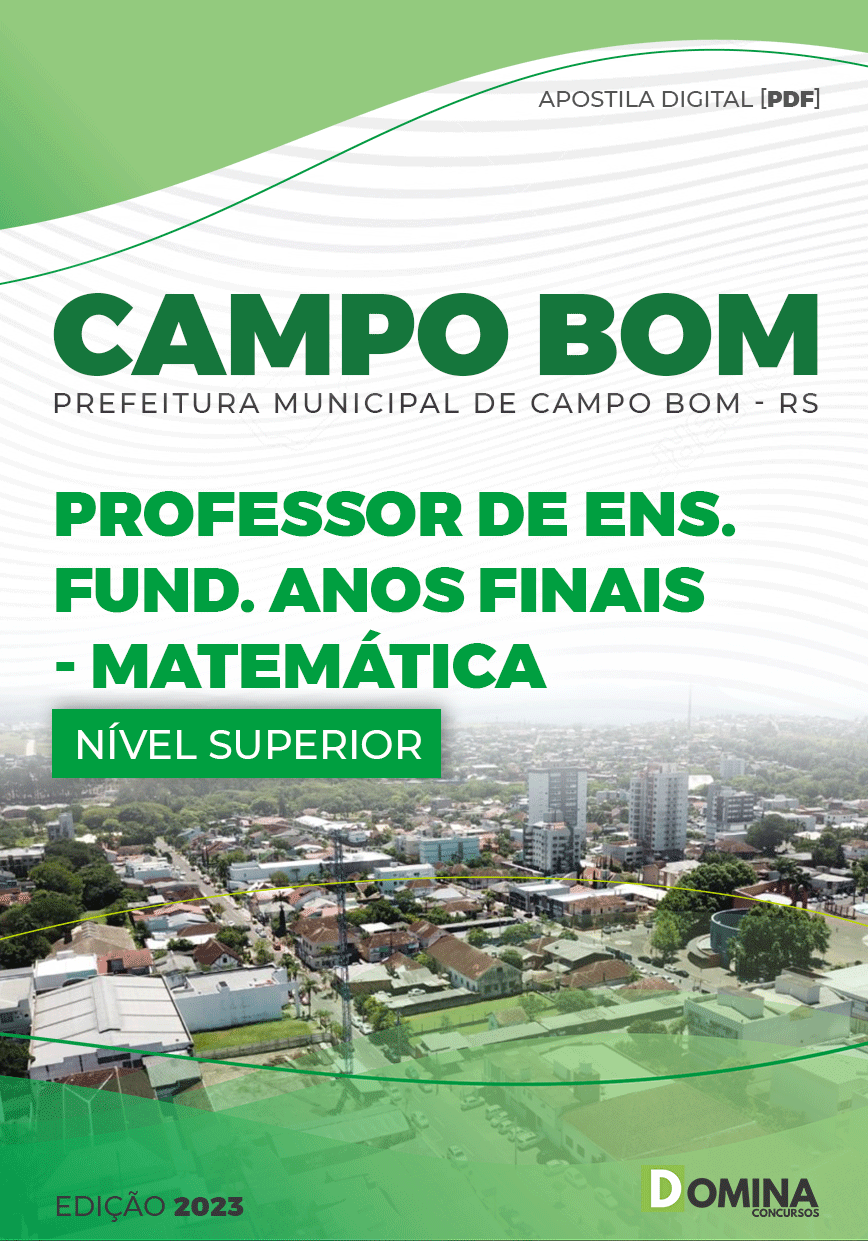 Apostila Pref Campo Bom RS 2023 Professor Anos Finais Matemática