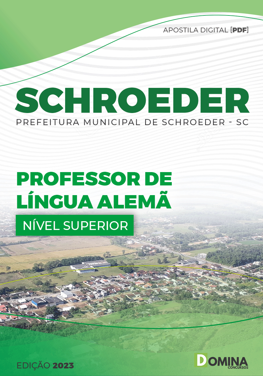 Apostila Digital Pref Schroeder SC 2023 Professor Língua Alemã