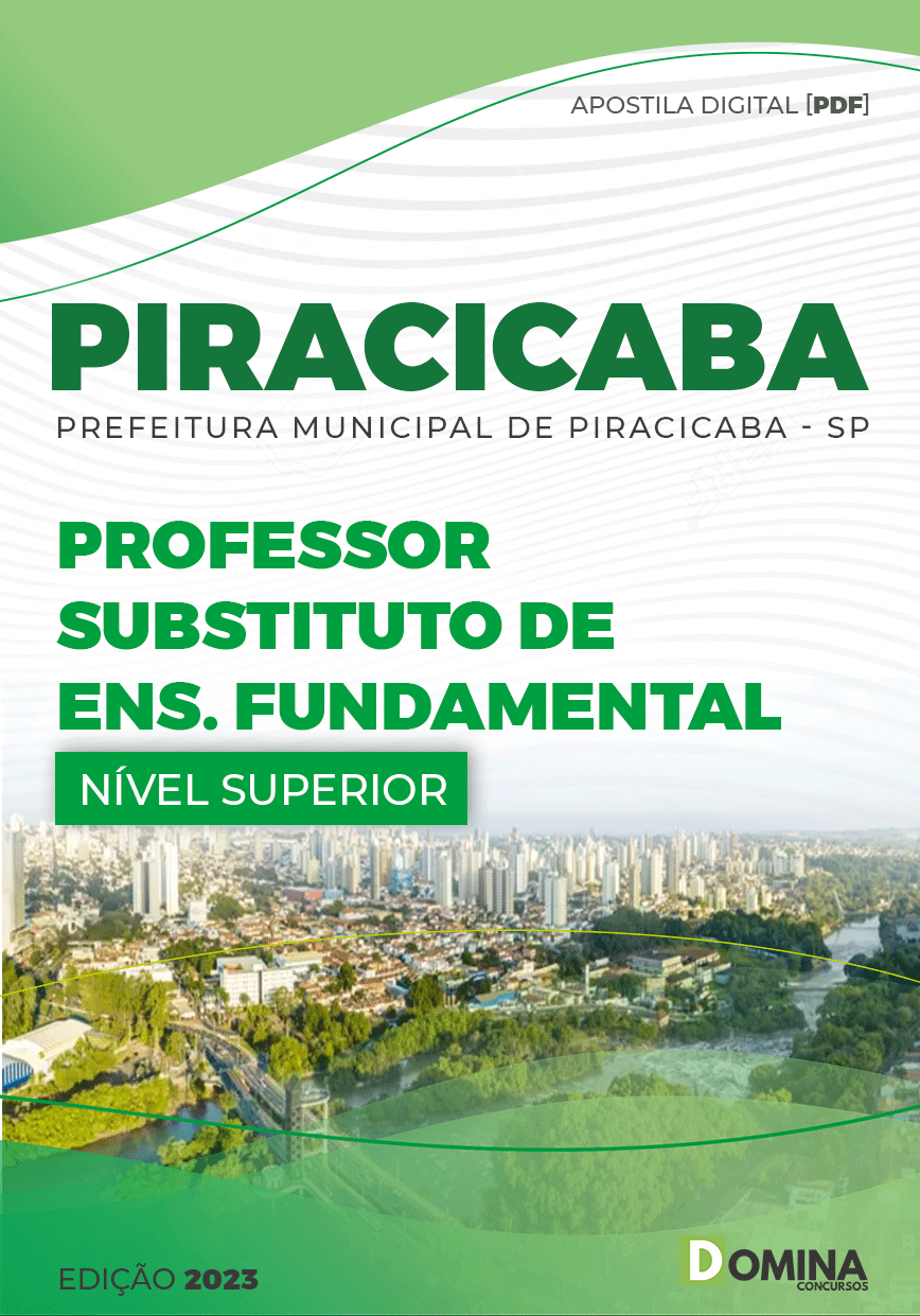 Apostila Pref Piracicaba SP 2023 Professor Substituto Ensino Fundamental