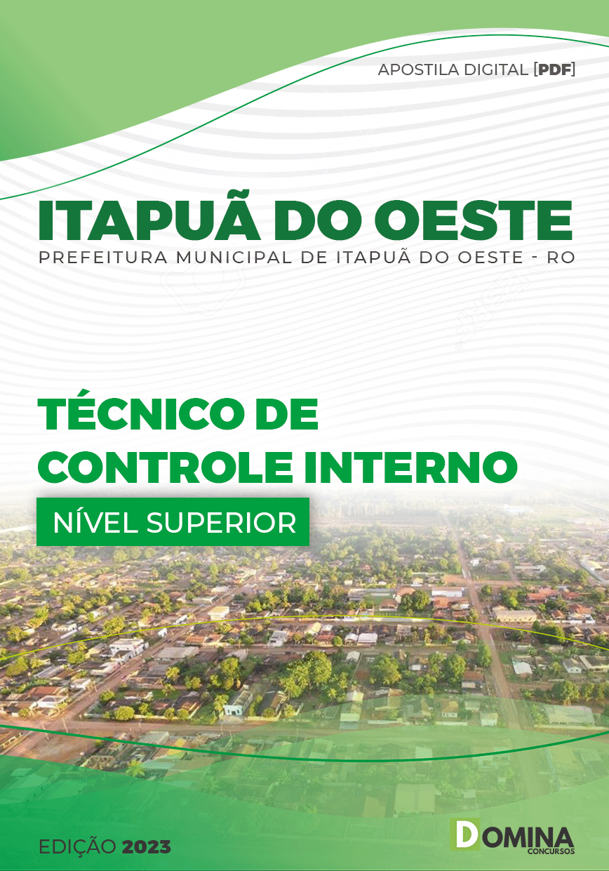 Apostila Pref Itapuã do Oeste RO 2023 Técnico Controle Interno