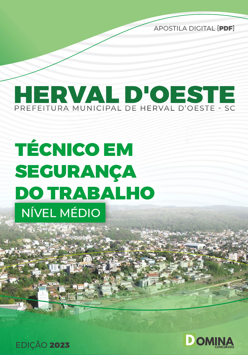 Apostila Pref Herval D’Oeste SC 2023 Técnico Segurança Trabalho