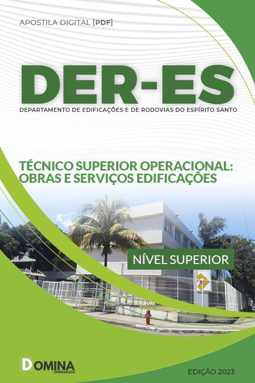 Apostila DER ES 2023 Técnico Superior Obras Serviço Edificações