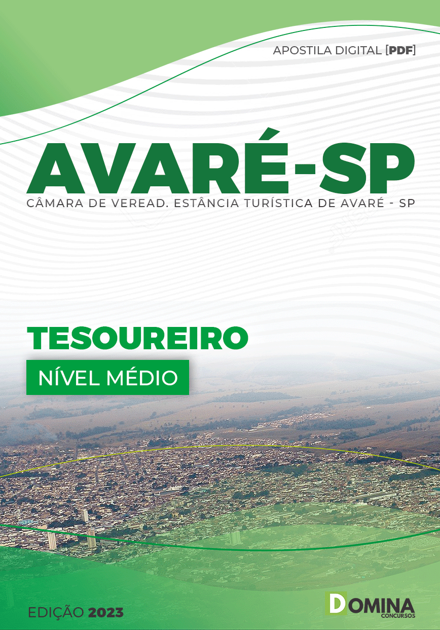 Apostila Concurso Câmara Avaré SP 2023 Tesoureiro