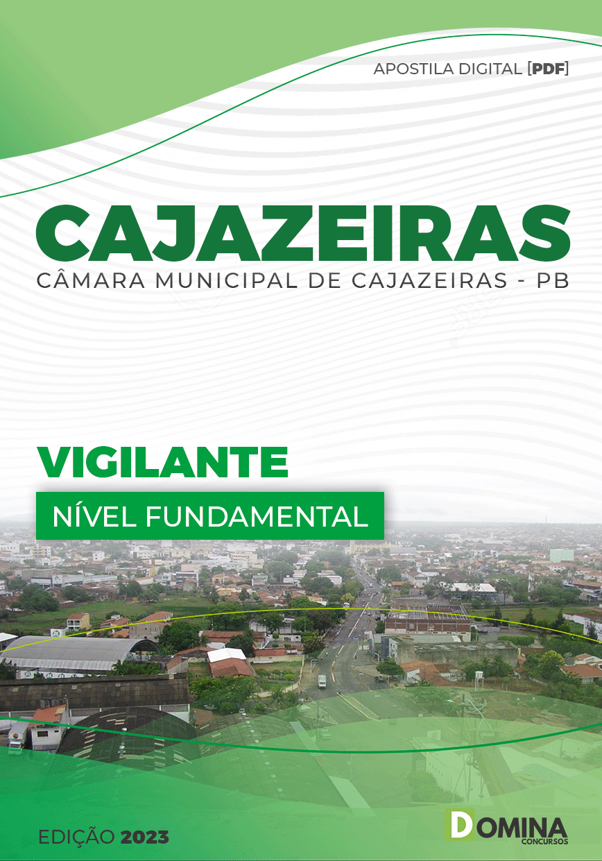 Apostila Digital Câmara Cajazeiras PB 2023 Vigilante