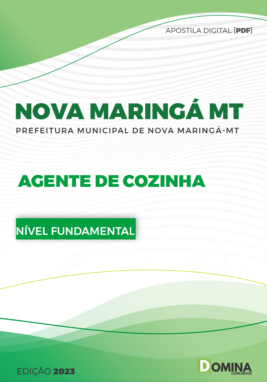 Apostila Digital Pref Nova Maringá MT 2023 Agente Cozinha