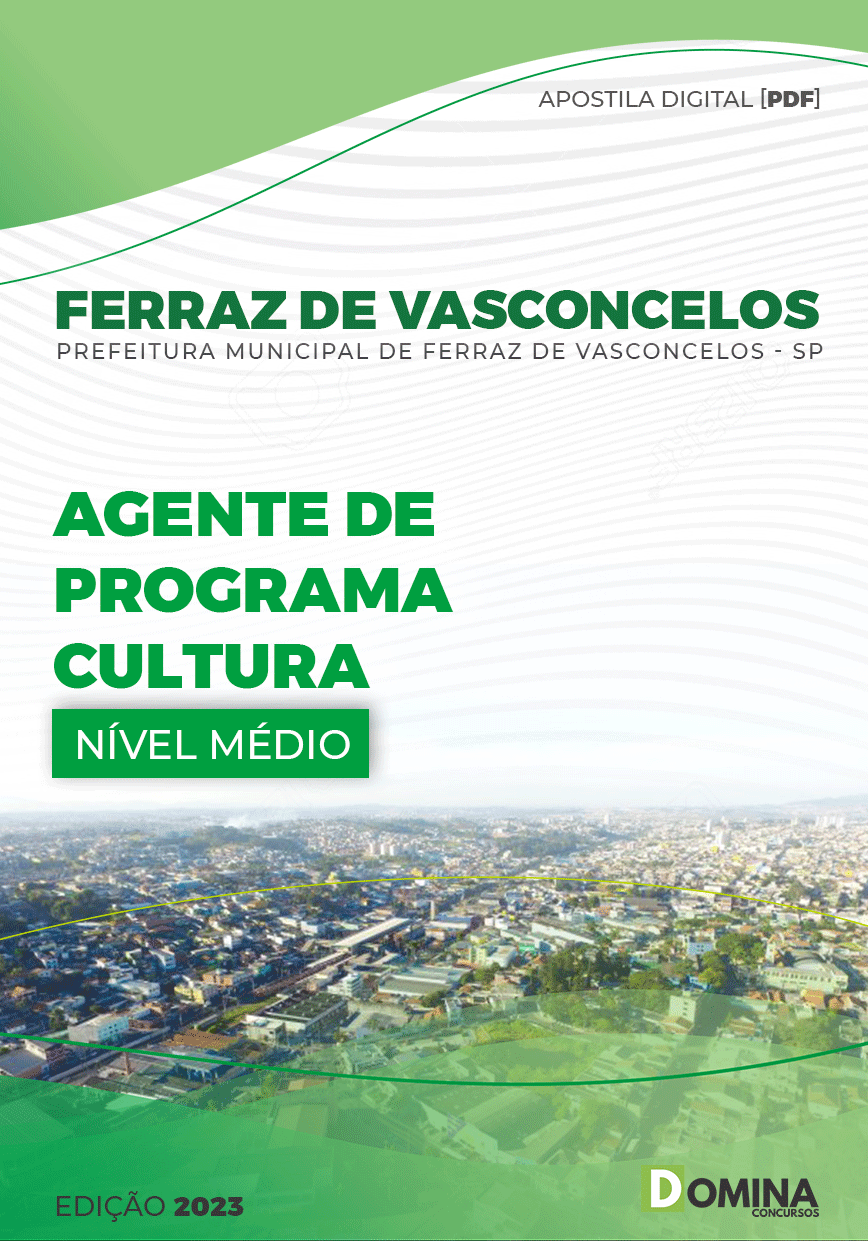 Apostila Pref Ferraz de Vasconcelos SP 2023 Agente Programa Cultural