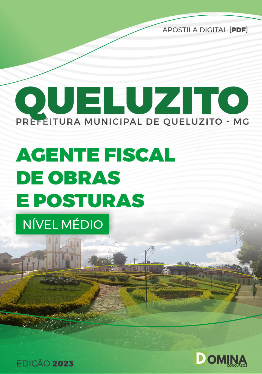 Apostila Concurso Pref Queluzito MG 2023 Agente Fiscal Obras Posturas