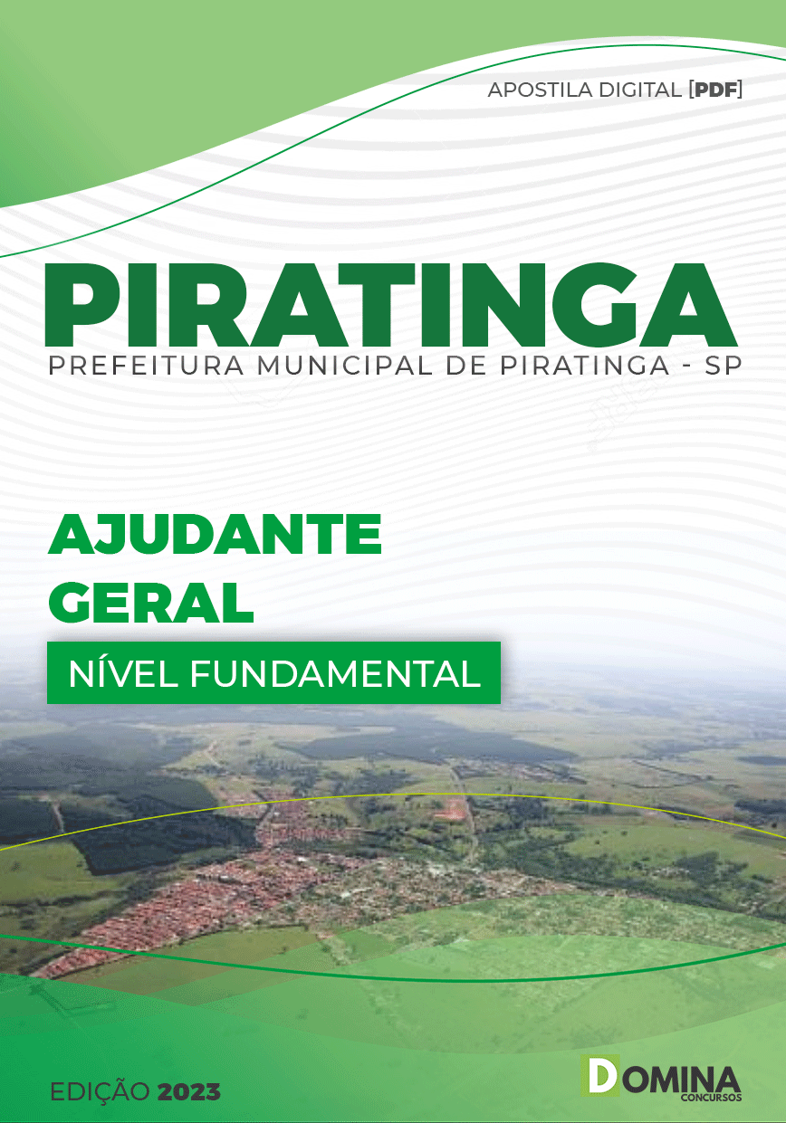 Apostila Concurso Pref Piratininga SP 2023 Ajudante Geral