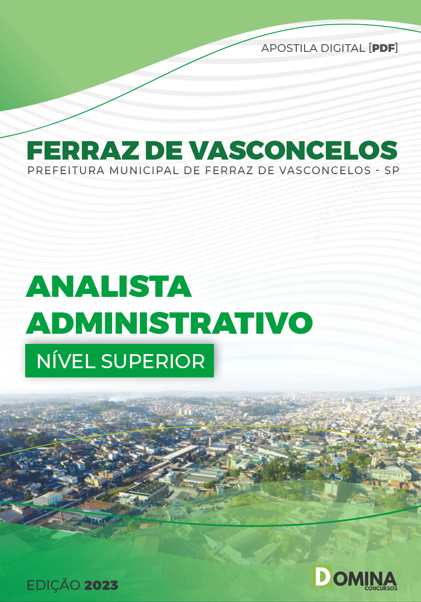 Apostila Pref Ferraz de Vasconcelos SP 2023 Analista Administrativo