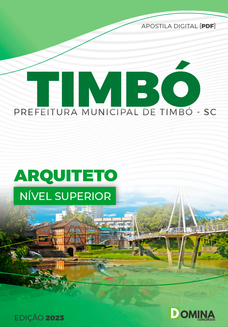 Apostila Digital Concurso Pref Timbó SC 2023 Arquiteto
