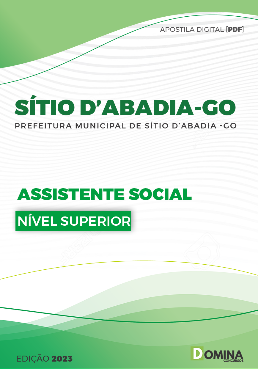 Apostila Pref Sítio da Abadia GO 2023 Assistente Social