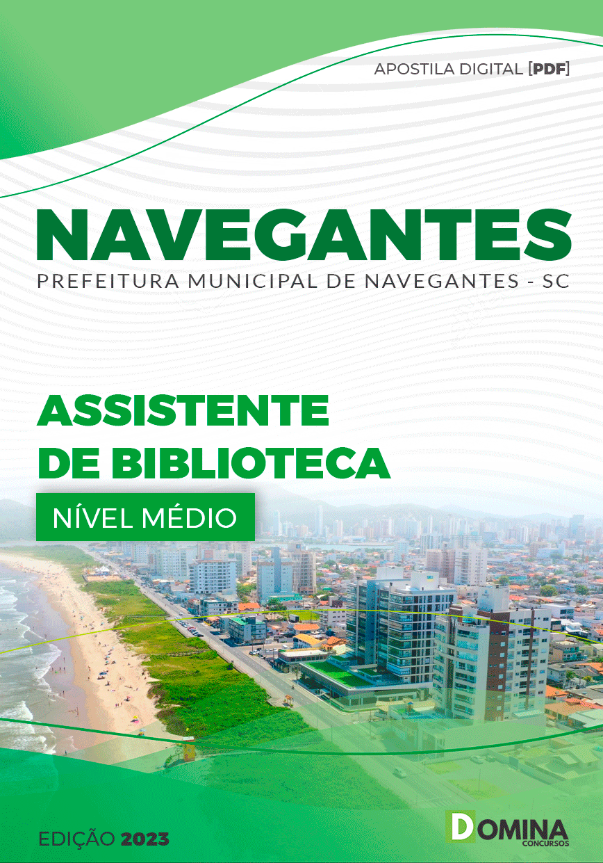 Apostila Digital Pref Navegantes SC 2023 Assistente Biblioteca