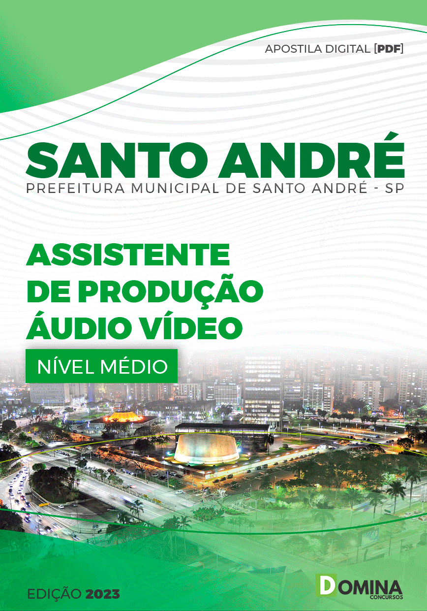 Apostila Pref Santo André SP 2023 Assistente Produção Áudio Vídeo