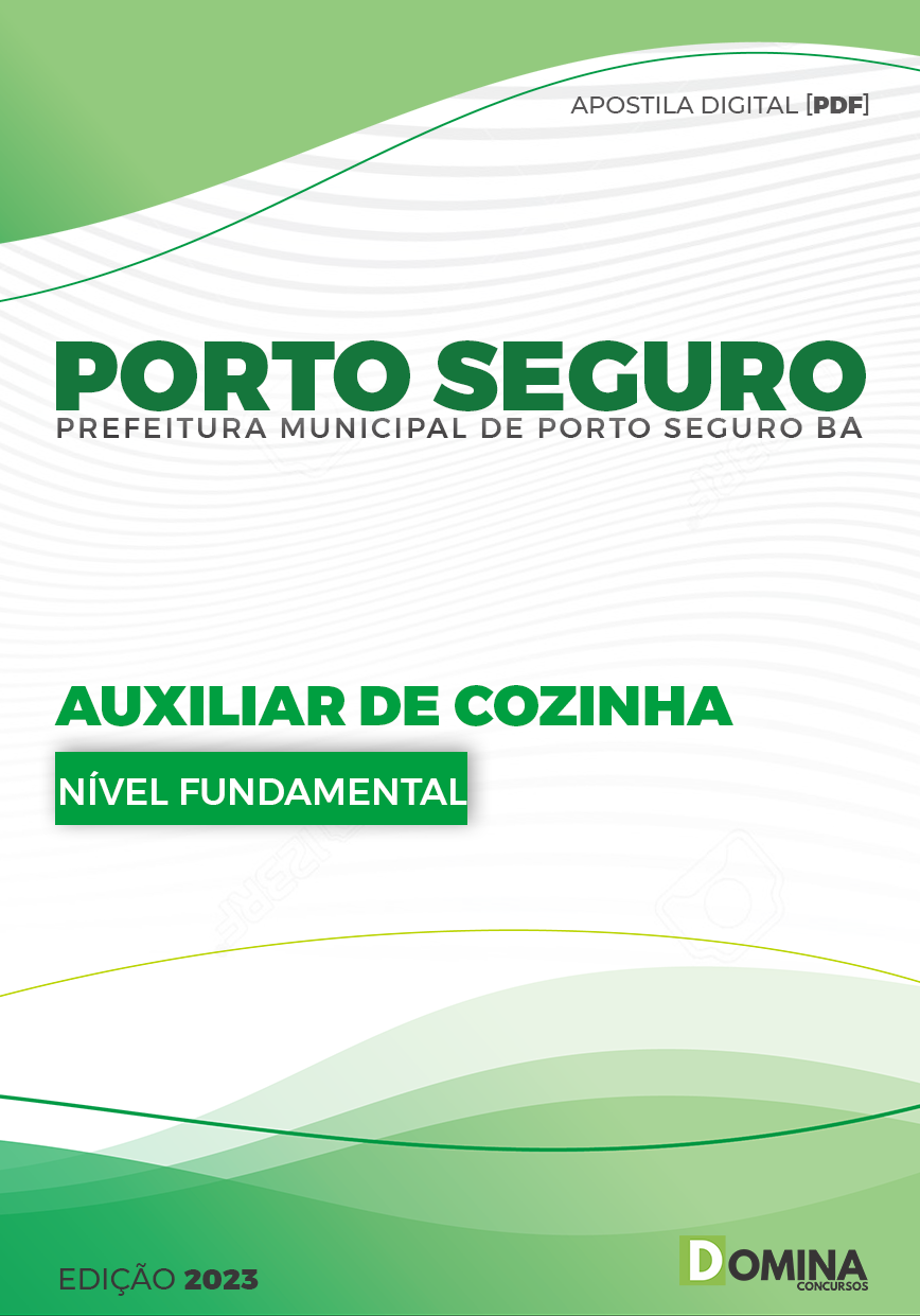 Apostila Pref Porto Seguro BA 2023 Auxiliar Cozinha